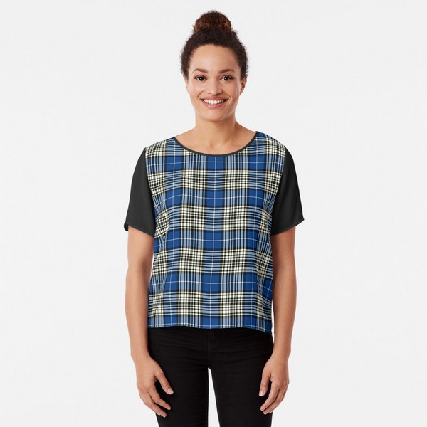 Napier tartan chiffon top