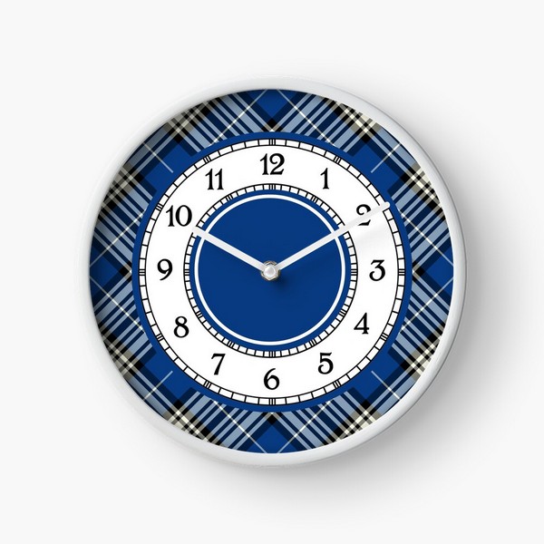 Napier tartan wall clock