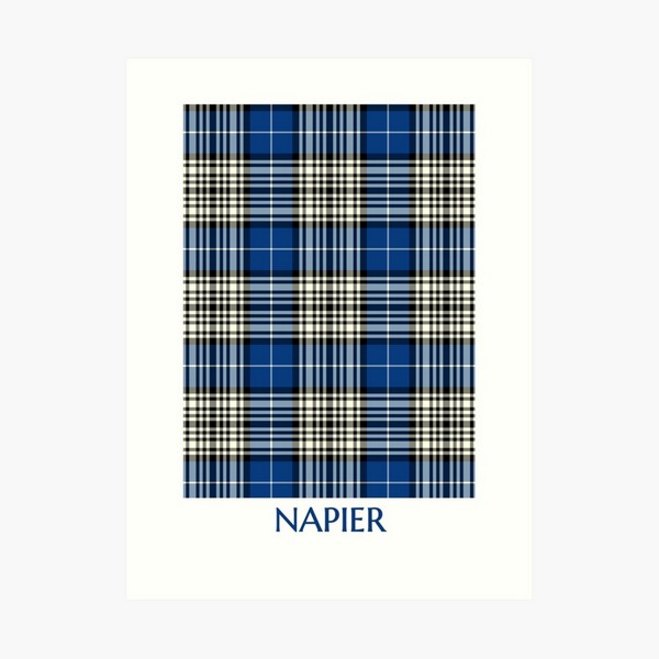 Napier tartan art print