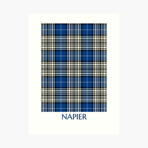 Napier tartan art print