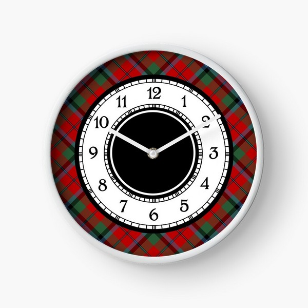 Naughton tartan wall clock