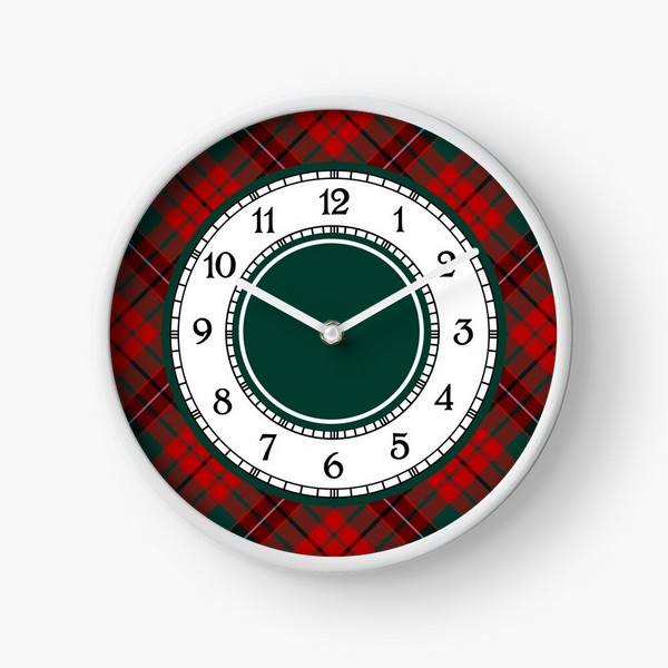 Nicolson tartan wall clock