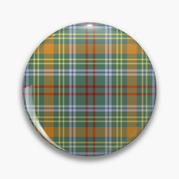 O'Brien tartan pinback button