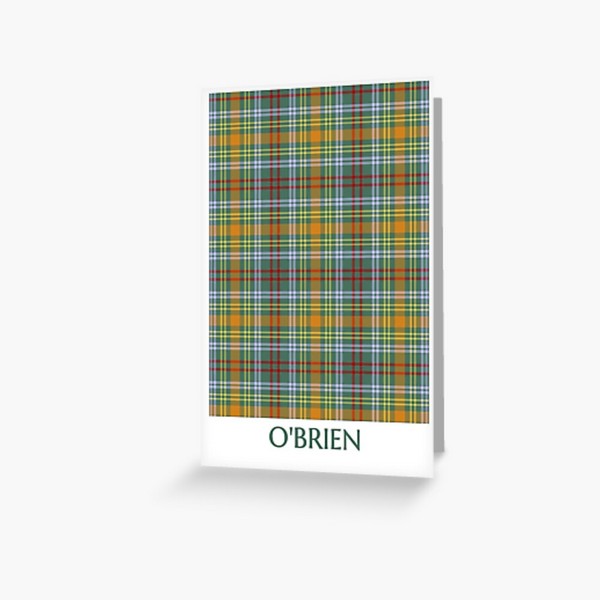 O'Brien tartan greeting card