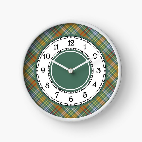 O'Brien tartan wall clock