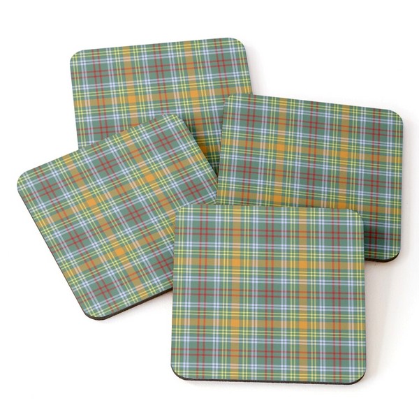 O'Brien tartan beverage coasters