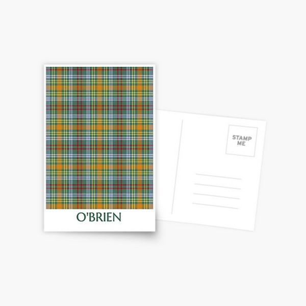 O'Brien tartan postcard