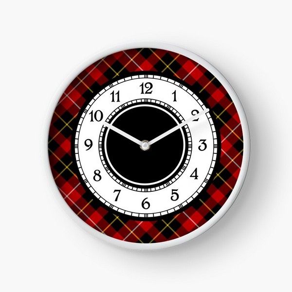 O'Connell tartan wall clock