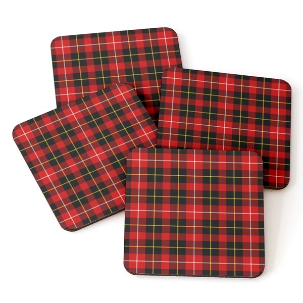 O'Connell tartan beverage coasters