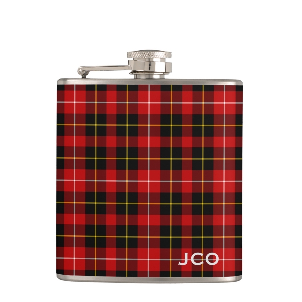 O'Connell tartan hip flask