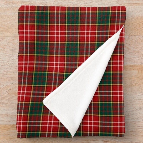 Ogilvie tartan fleece throw blanket