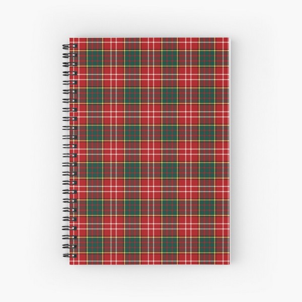 Ogilvie tartan spiral notebook