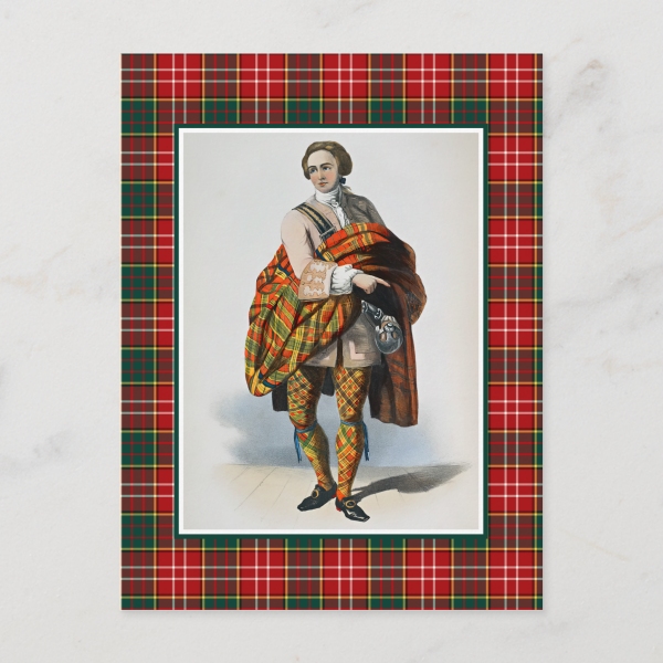 Ogilvie tartan postcard