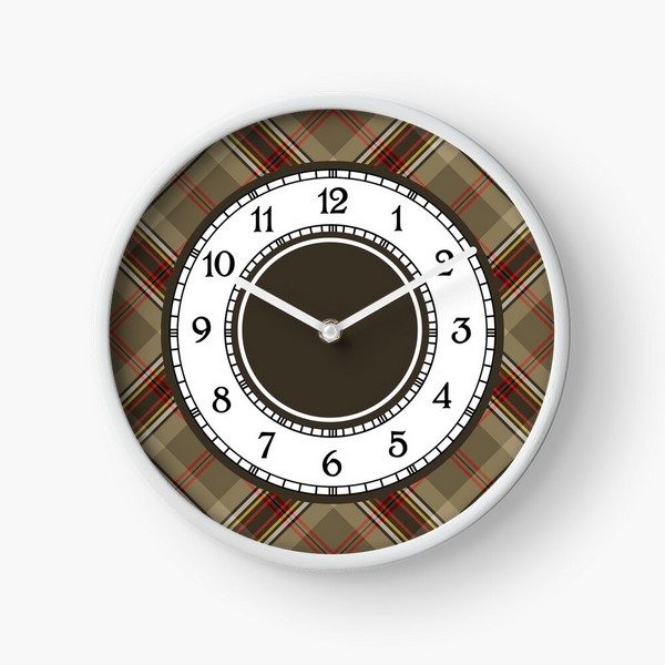 O'Keefe tartan wall clock