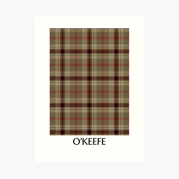O'Keefe tartan art print