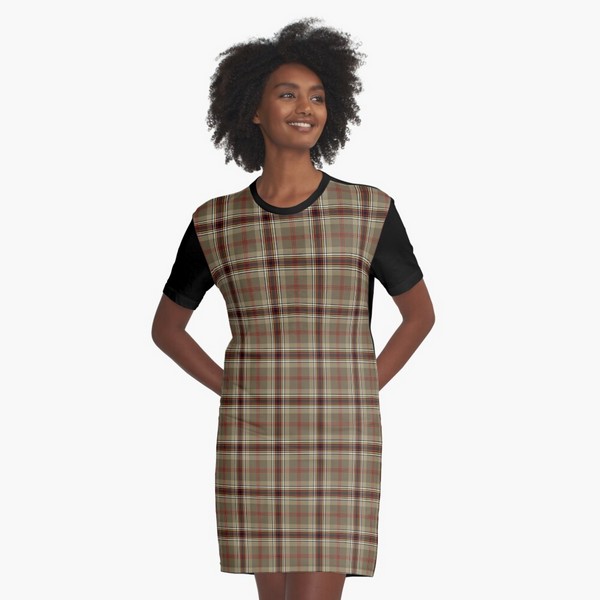 O'Keefe tartan tee shirt dress