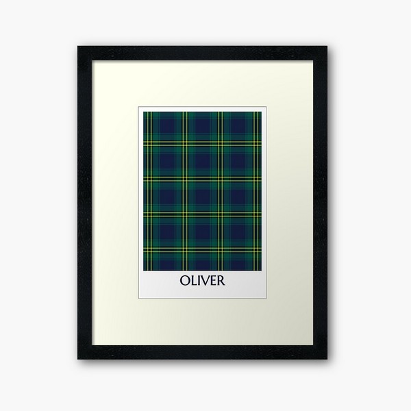 Oliver Hunting tartan framed print