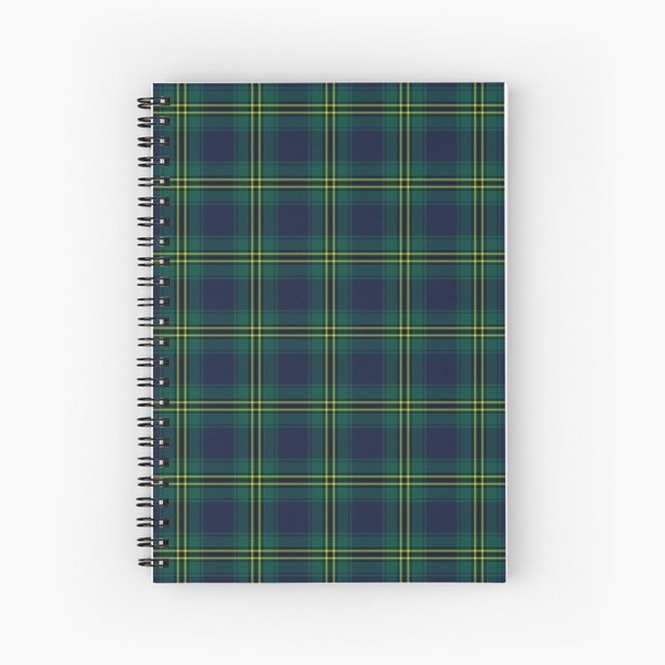 Oliver Hunting tartan spiral notebook