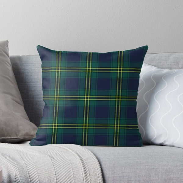 Oliver Hunting tartan throw pillow