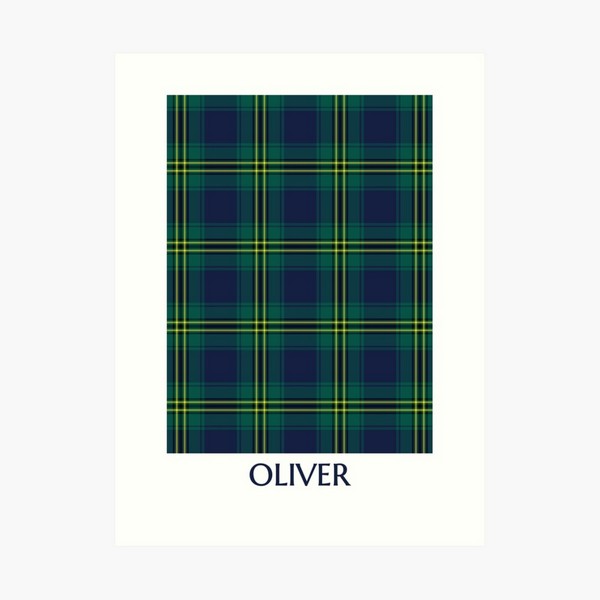 Oliver Hunting tartan art print