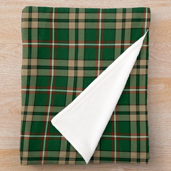 O'Neill tartan fleece throw blanket