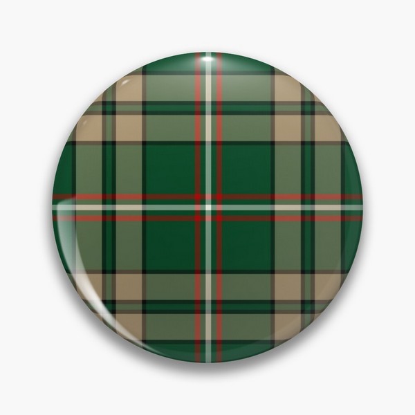 O'Neill tartan pinback button