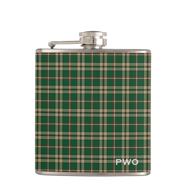 O'Neill tartan hip flask