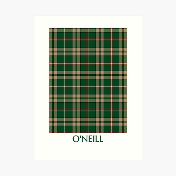 O'Neill tartan art print