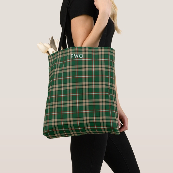 O'Neill tartan monogram tote bag