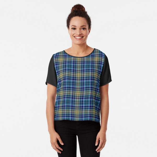 O'Sullivan tartan chiffon top