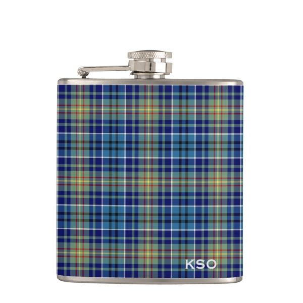 O'Sullivan tartan hip flask