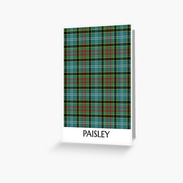 Paisley tartan greeting card