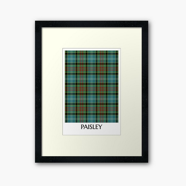 Paisley tartan framed print