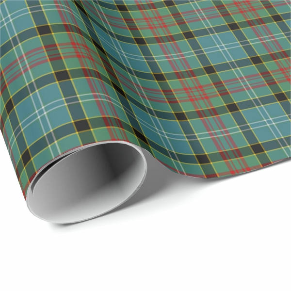 Paisley tartan wrapping paper