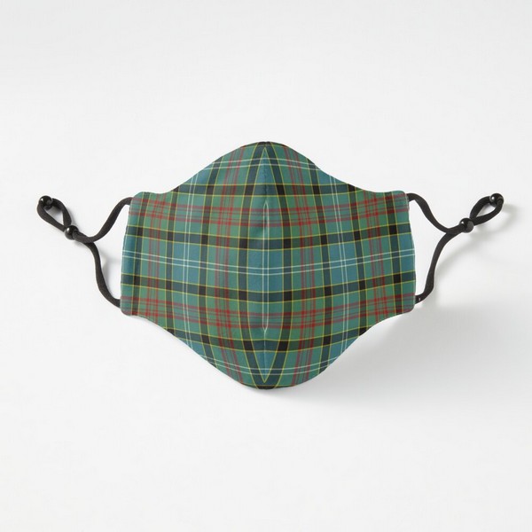 Paisley tartan fitted face mask