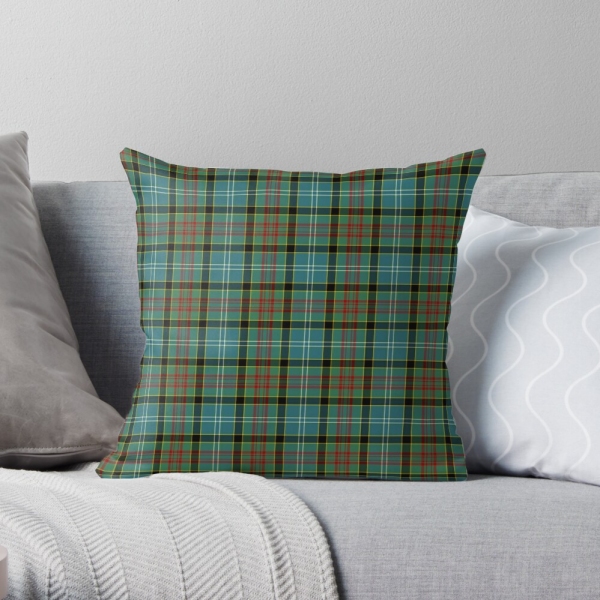 Paisley tartan throw pillow