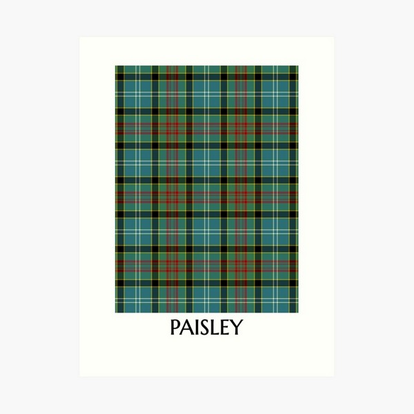 Paisley tartan art print