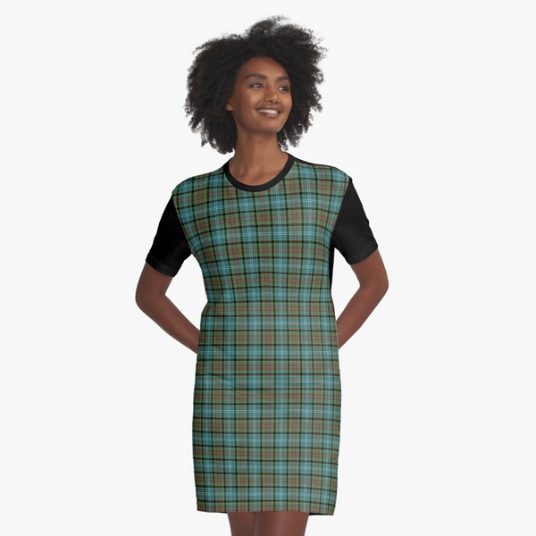 Paisley tartan tee shirt dress