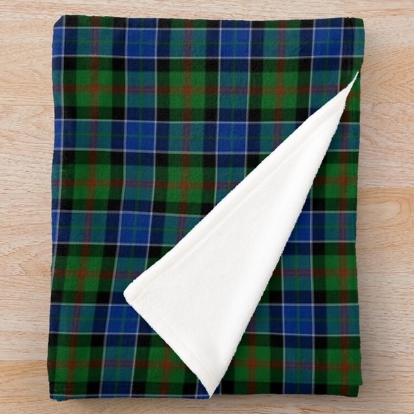 Clan Paterson tartan fleece throw blanket