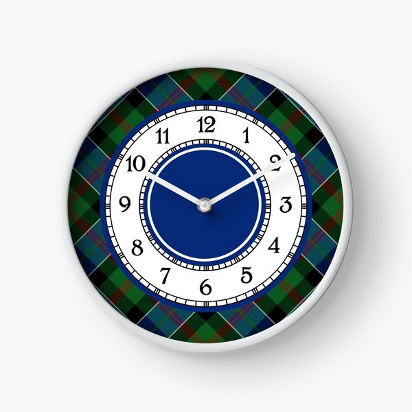 Clan Paterson tartan wall clock