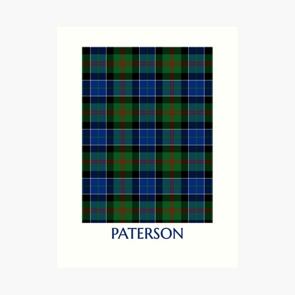 Clan Paterson tartan art print