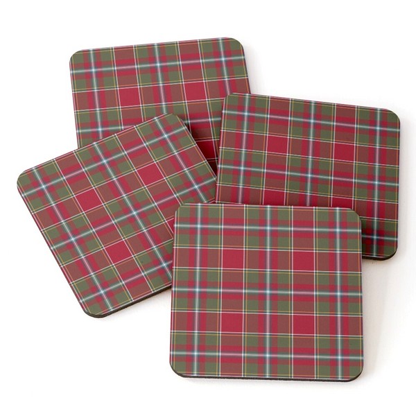 Perthshire Weathered tartan beverage coasters