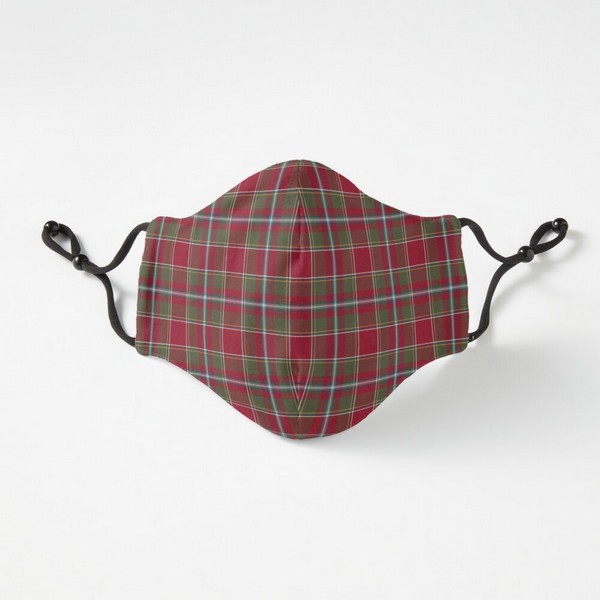 Perthshire Weathered tartan fitted face mask