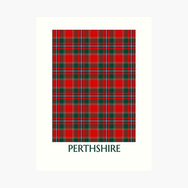 Perthshire District tartan art print