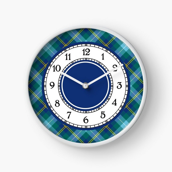 Porteous tartan wall clock