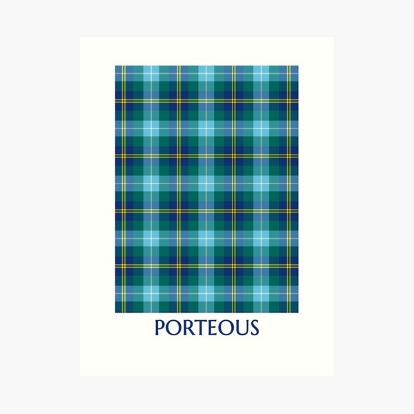 Porteous tartan art print