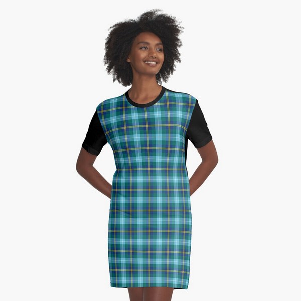 Porteous tartan tee shirt dress