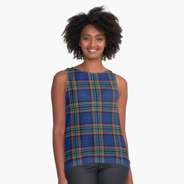 Ralston tartan sleeveless top