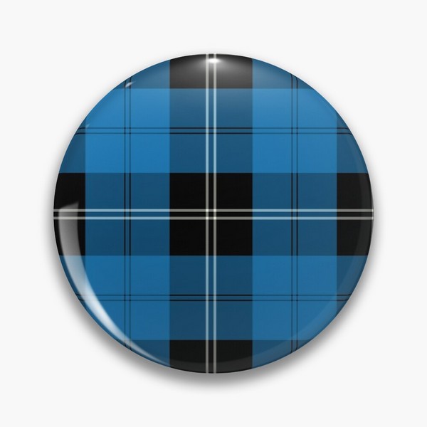 Clan Ramsay Blue tartan pinback button