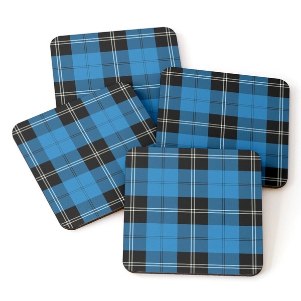 Clan Ramsay Blue Hunting Tartan Coasters